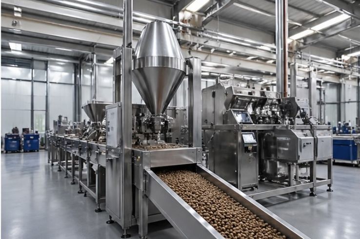 Animal dry food production